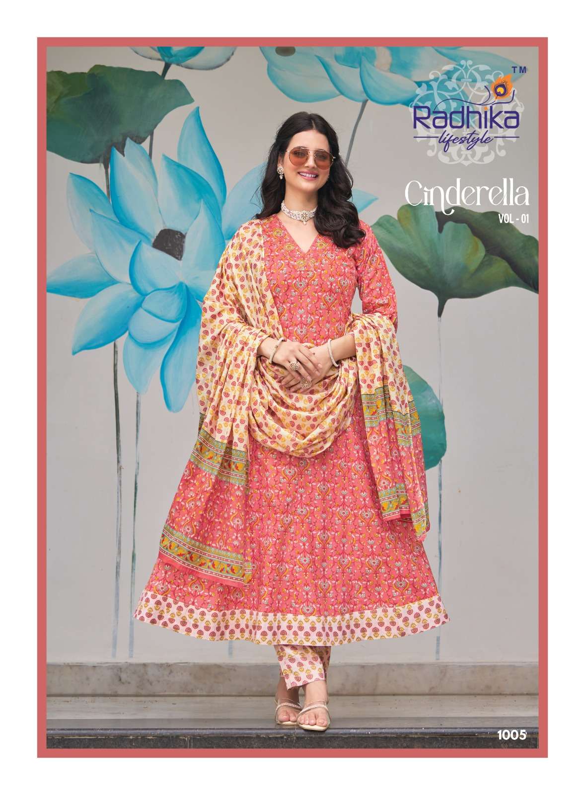 CINDRELLA VOL 1 BY RADHIKA LIFE STYLE IN HEAVY PURE COTTON PRINT WITH EMBROIDERY WORK