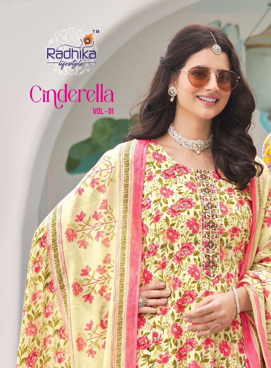 CINDRELLA VOL 1 BY RADHIKA LIFE STYLE IN HEAVY PURE COTTON PRINT WITH EMBROIDERY WORK