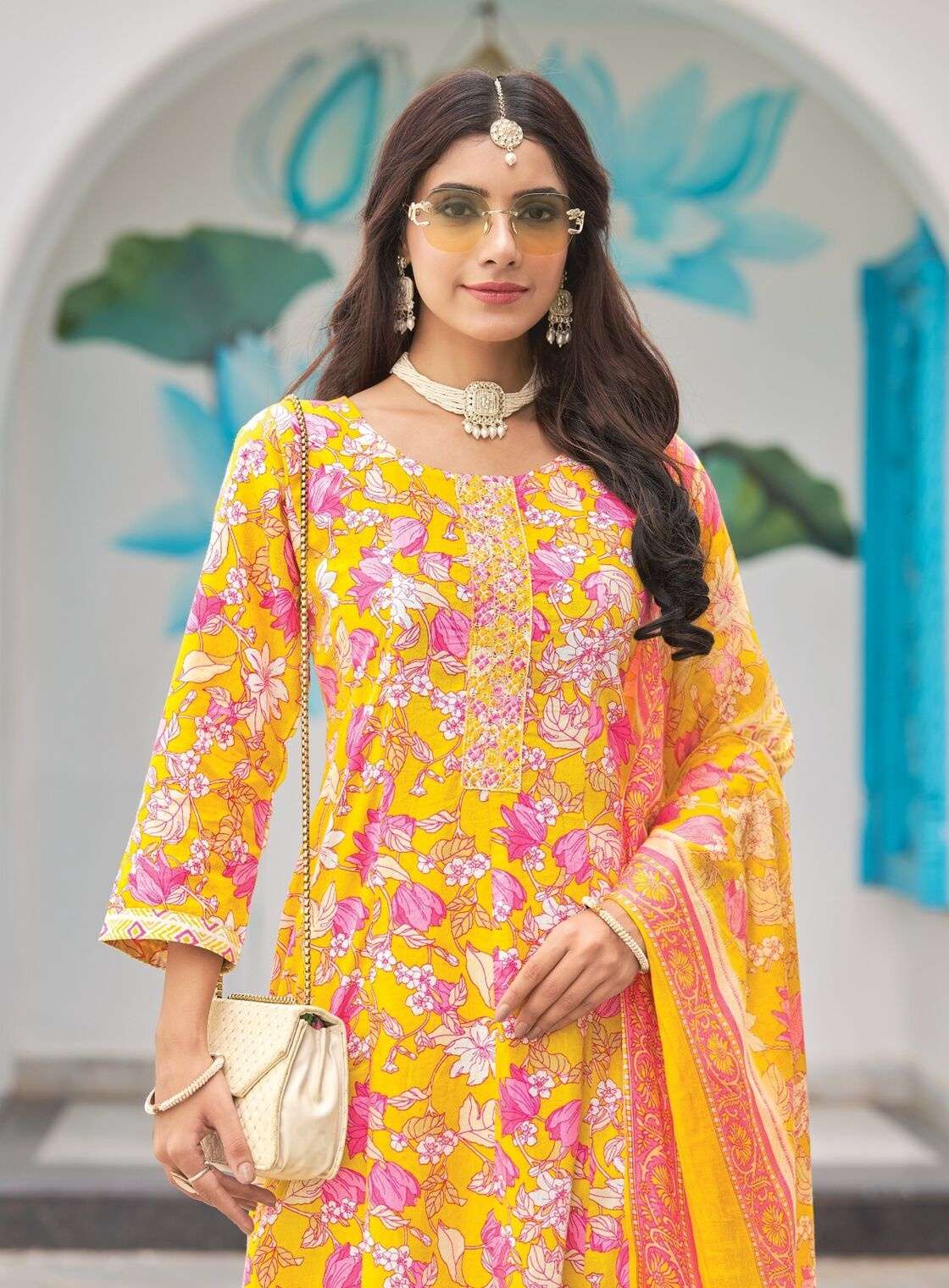 CINDRELLA VOL 1 BY RADHIKA LIFE STYLE IN HEAVY PURE COTTON PRINT WITH EMBROIDERY WORK