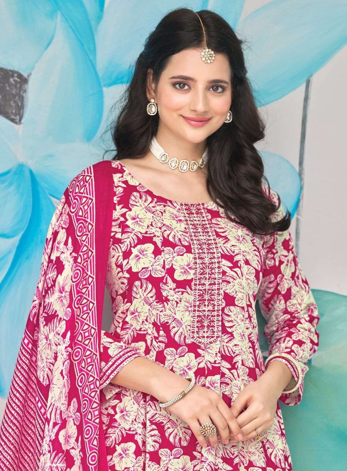 CINDRELLA VOL 1 BY RADHIKA LIFE STYLE IN HEAVY PURE COTTON PRINT WITH EMBROIDERY WORK