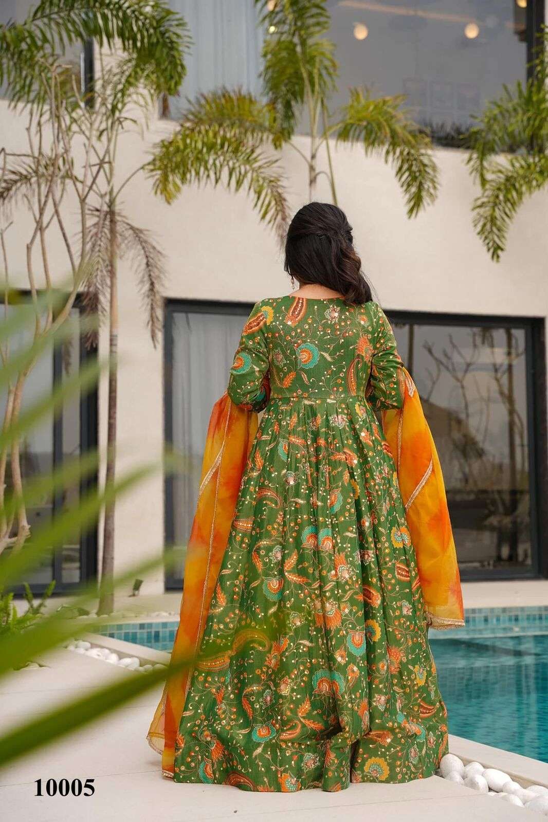 CLORA VOL-10 BY TEXOFAB IN TEBY SILK WITH HEAVY DIGITAL PRINT WITH GOWN SET COLLECTION 