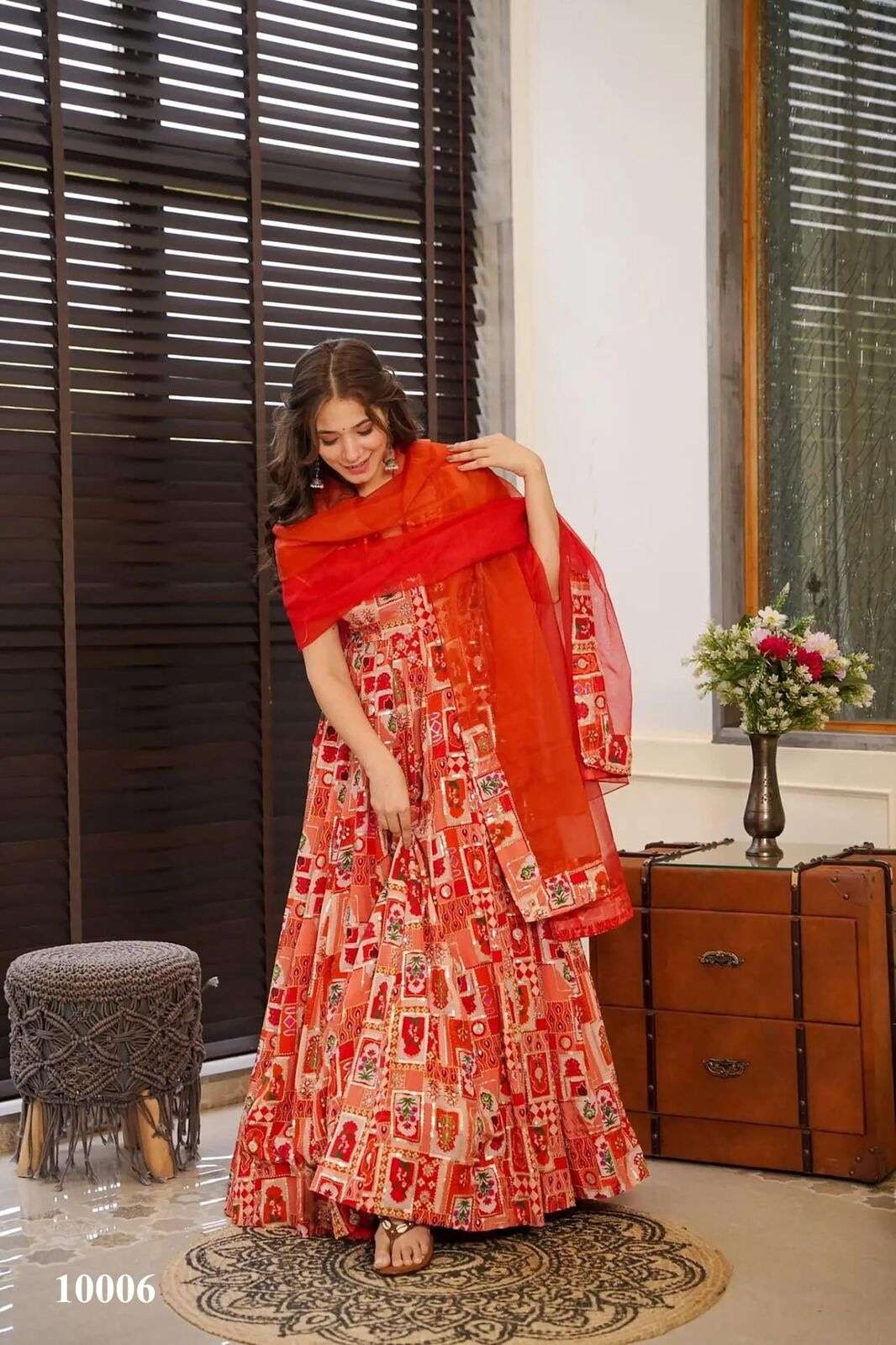 CLORA VOL-10 BY TEXOFAB IN TEBY SILK WITH HEAVY DIGITAL PRINT WITH GOWN SET COLLECTION 