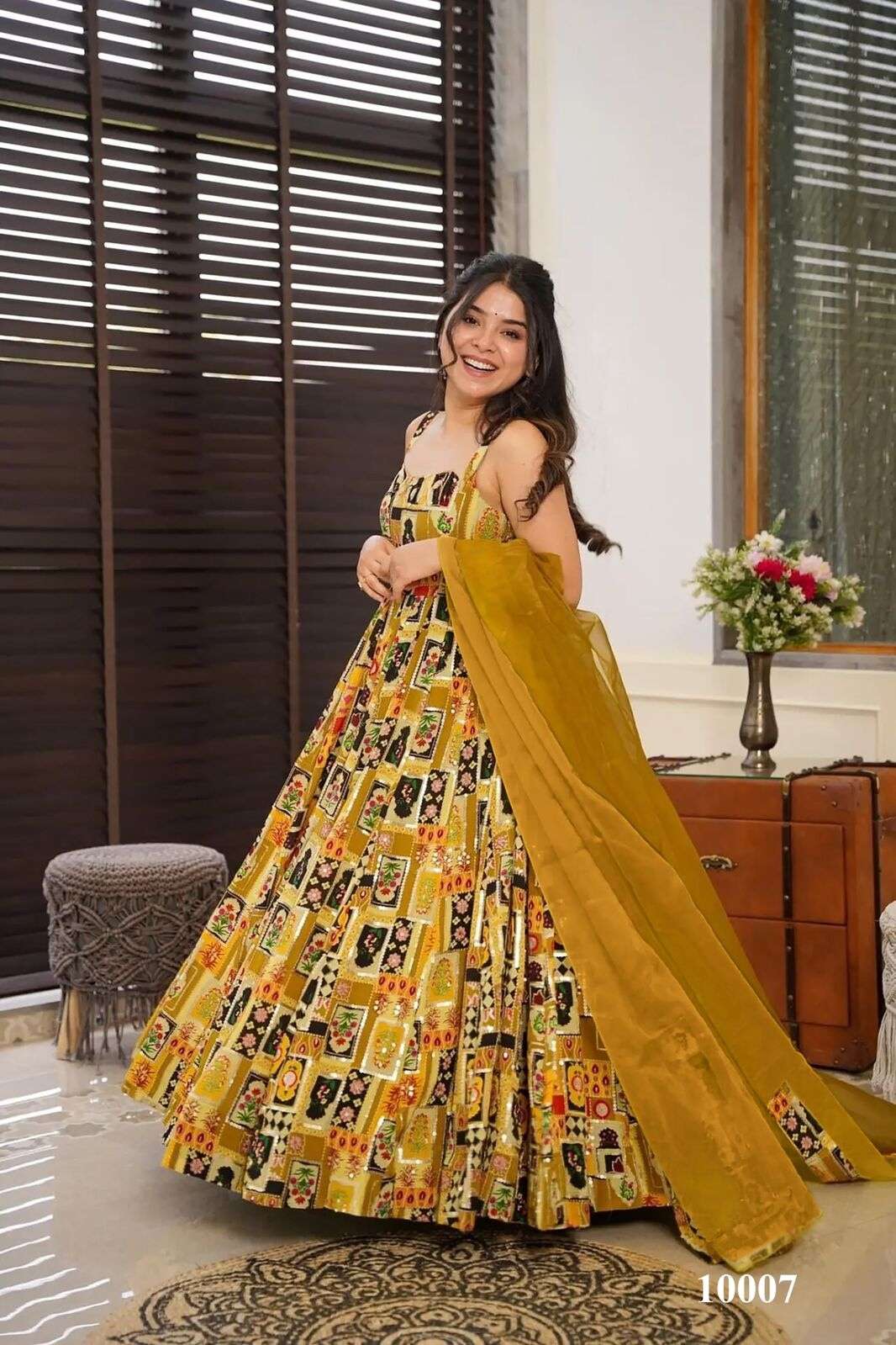 CLORA VOL-10 BY TEXOFAB IN TEBY SILK WITH HEAVY DIGITAL PRINT WITH GOWN SET COLLECTION 