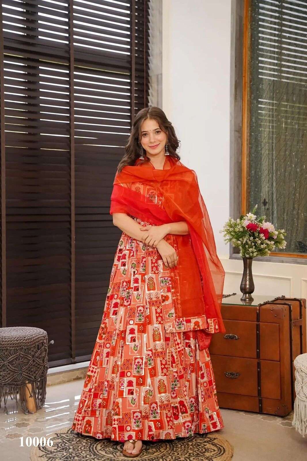 CLORA VOL-10 BY TEXOFAB IN TEBY SILK WITH HEAVY DIGITAL PRINT WITH GOWN SET COLLECTION 