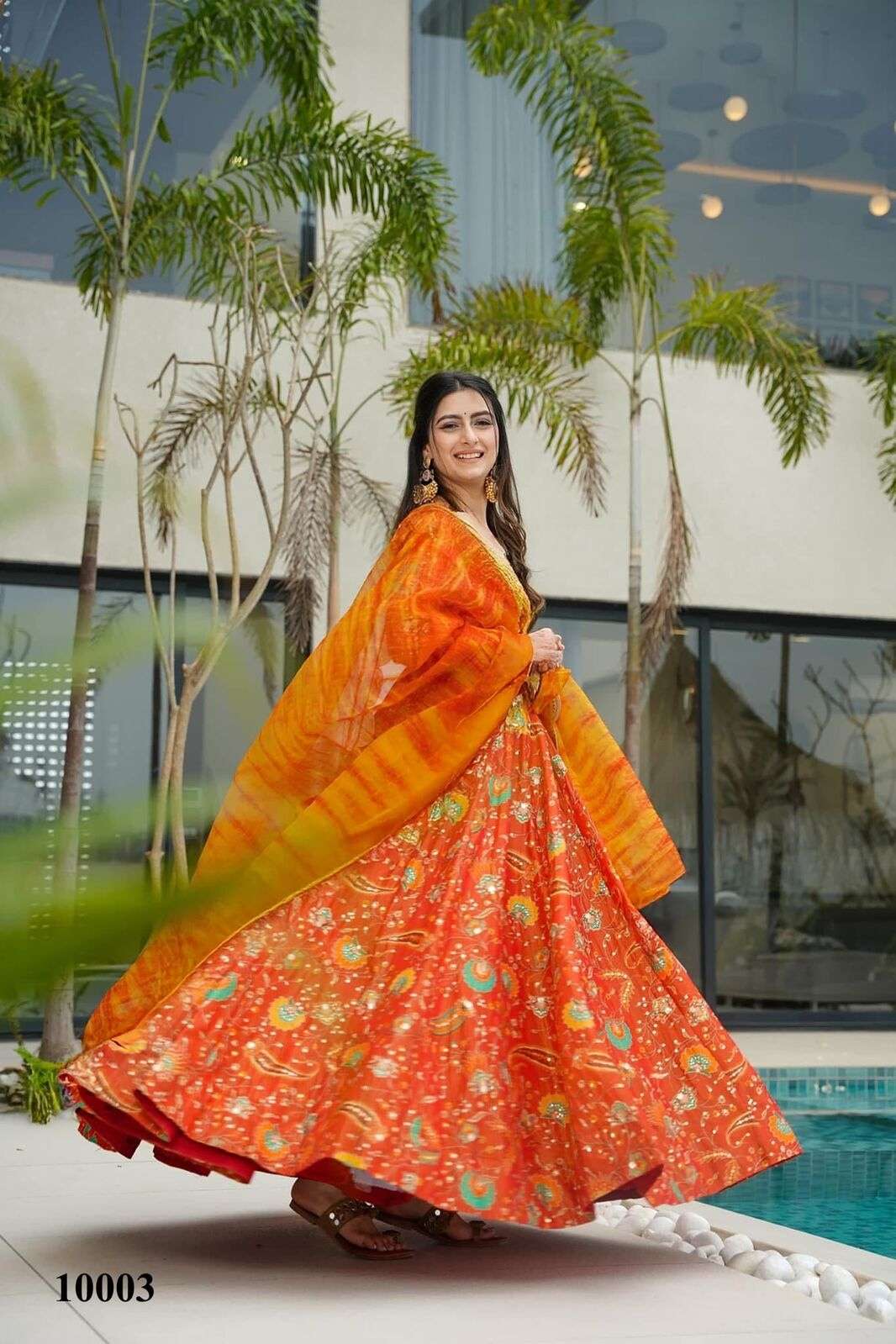CLORA VOL-10 BY TEXOFAB IN TEBY SILK WITH HEAVY DIGITAL PRINT WITH GOWN SET COLLECTION 