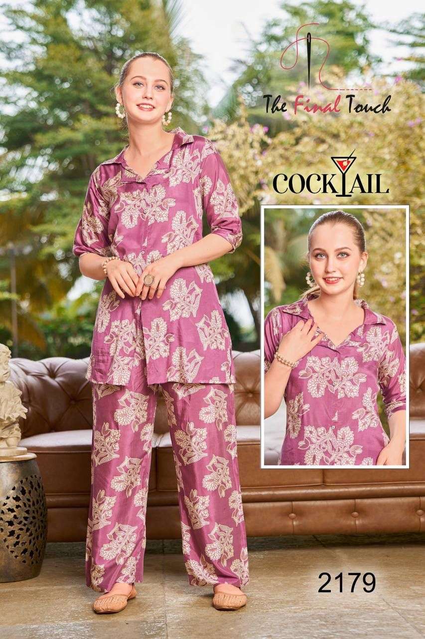 COCKTAIL BY R R FASHION IN VISCOS LENZING PRINT TOP & PLAZO CO-ORS SET 