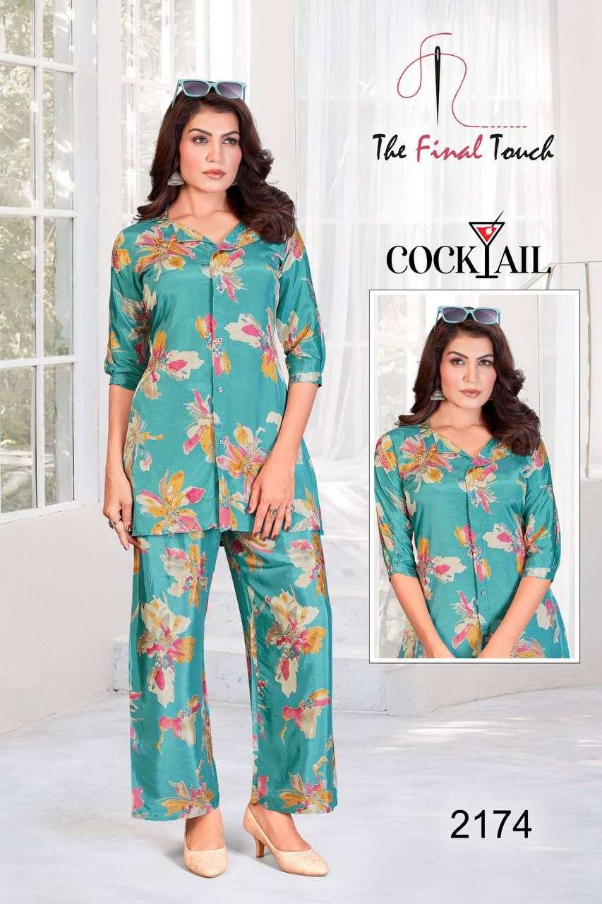 COCKTAIL BY R R FASHION IN VISCOS LENZING PRINT TOP & PLAZO CO-ORS SET 