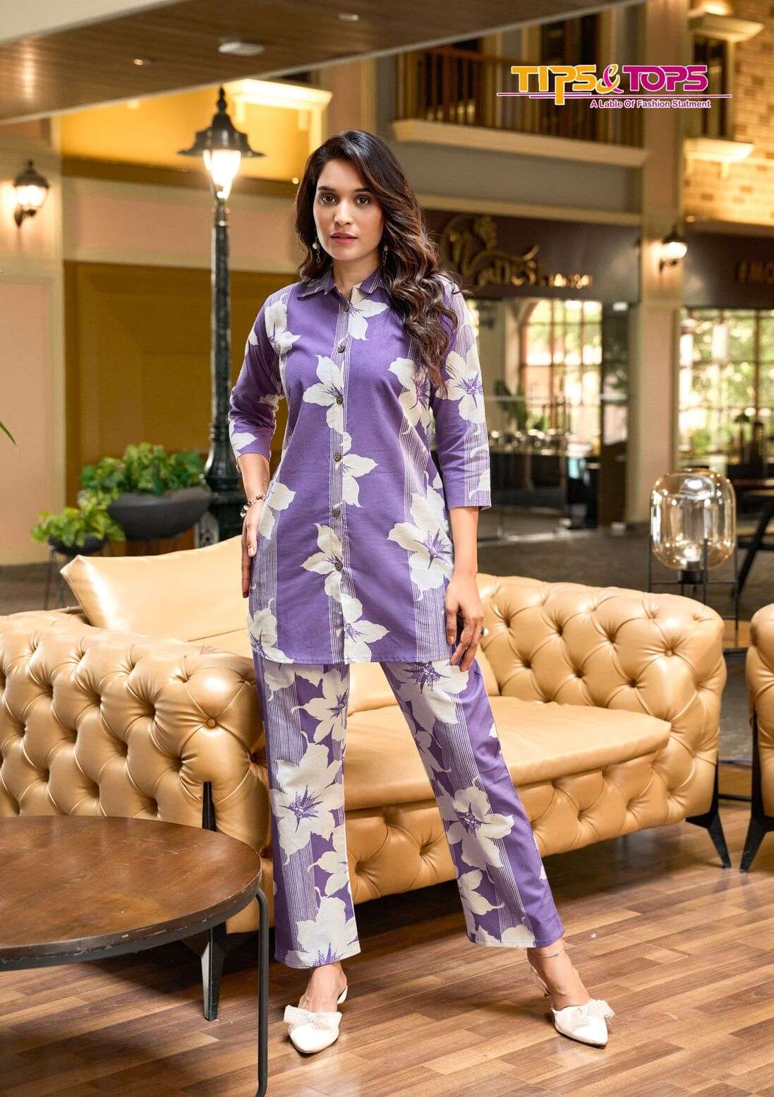 COTTON BEATS VOL-3 BY TIPS & TOPS IN COTTON FLEX PRINT WITH PANT POCKET SHIRT PATTERN CO-ORD SET