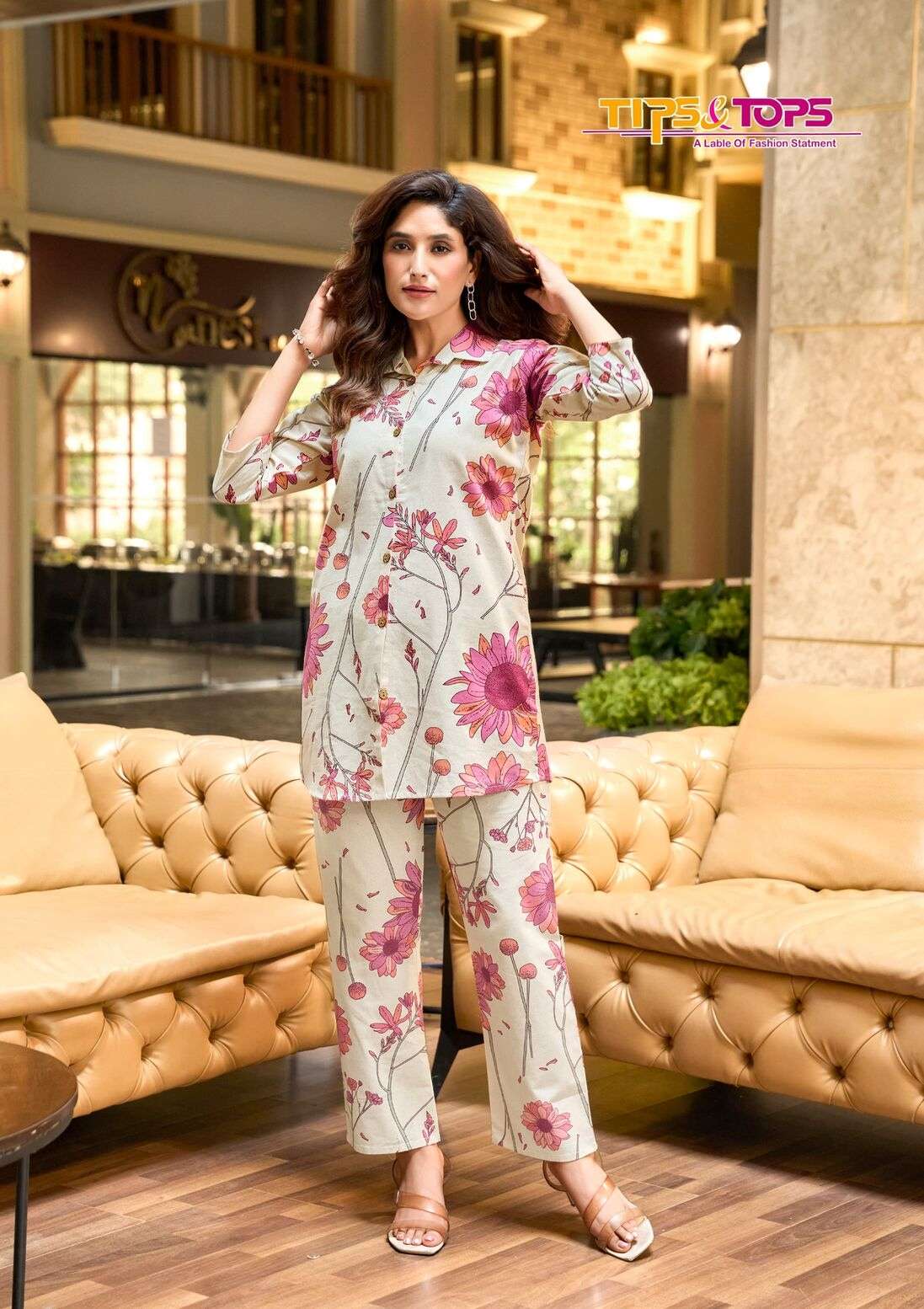COTTON BEATS VOL-3 BY TIPS & TOPS IN COTTON FLEX PRINT WITH PANT POCKET SHIRT PATTERN CO-ORD SET