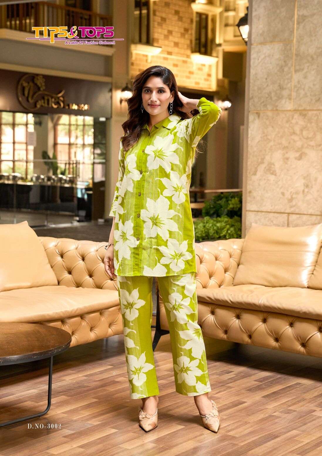 COTTON BEATS VOL-3 BY TIPS & TOPS IN COTTON FLEX PRINT WITH PANT POCKET SHIRT PATTERN CO-ORD SET