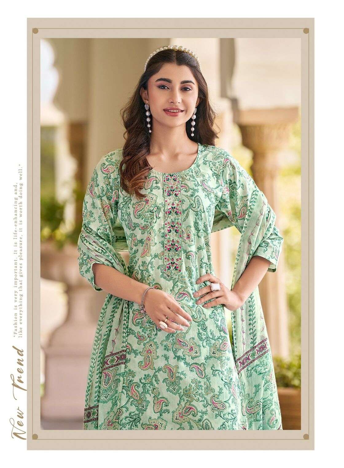 COTTON FAB VOL-5 BY RADHIKA LIFESTYLE IN PURE COTTON PRINT WITH EMBROIDERY WORK 