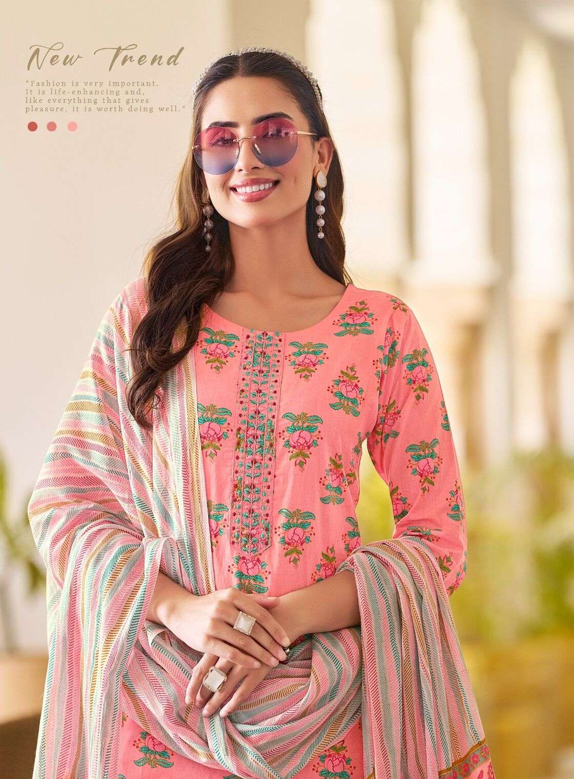 COTTON FAB VOL-5 BY RADHIKA LIFESTYLE IN PURE COTTON PRINT WITH EMBROIDERY WORK 