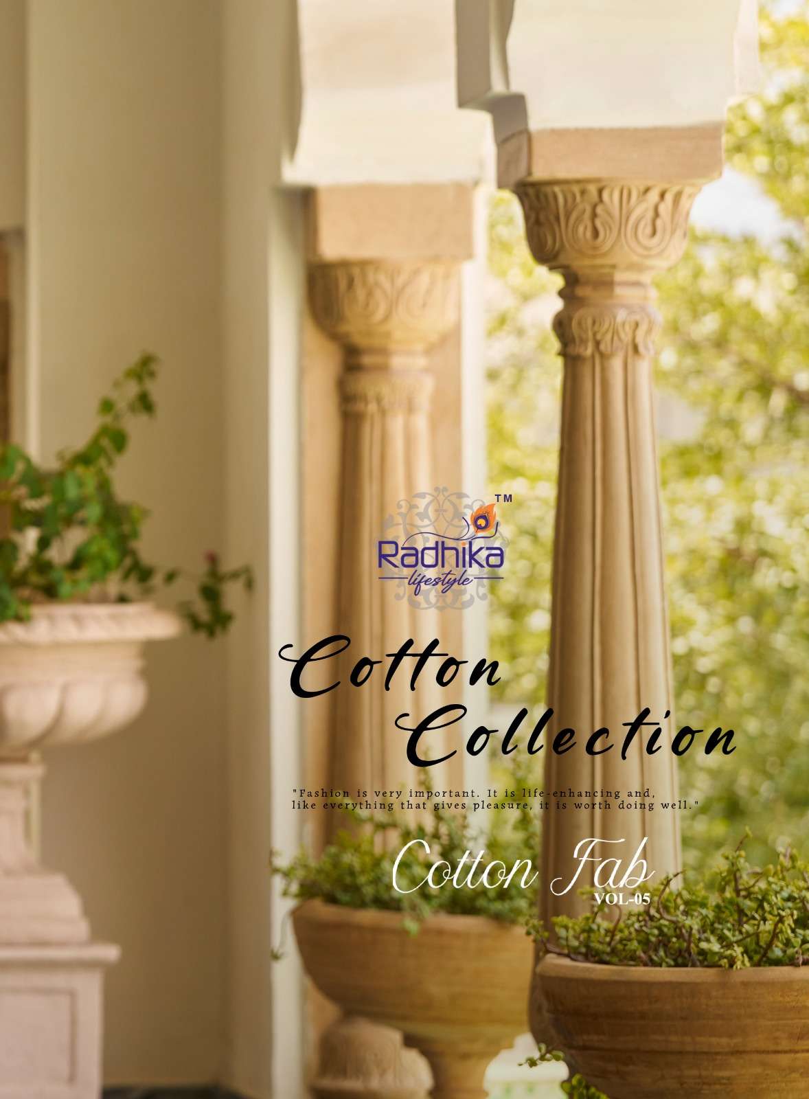 COTTON FAB VOL-5 BY RADHIKA LIFESTYLE IN PURE COTTON PRINT WITH EMBROIDERY WORK 