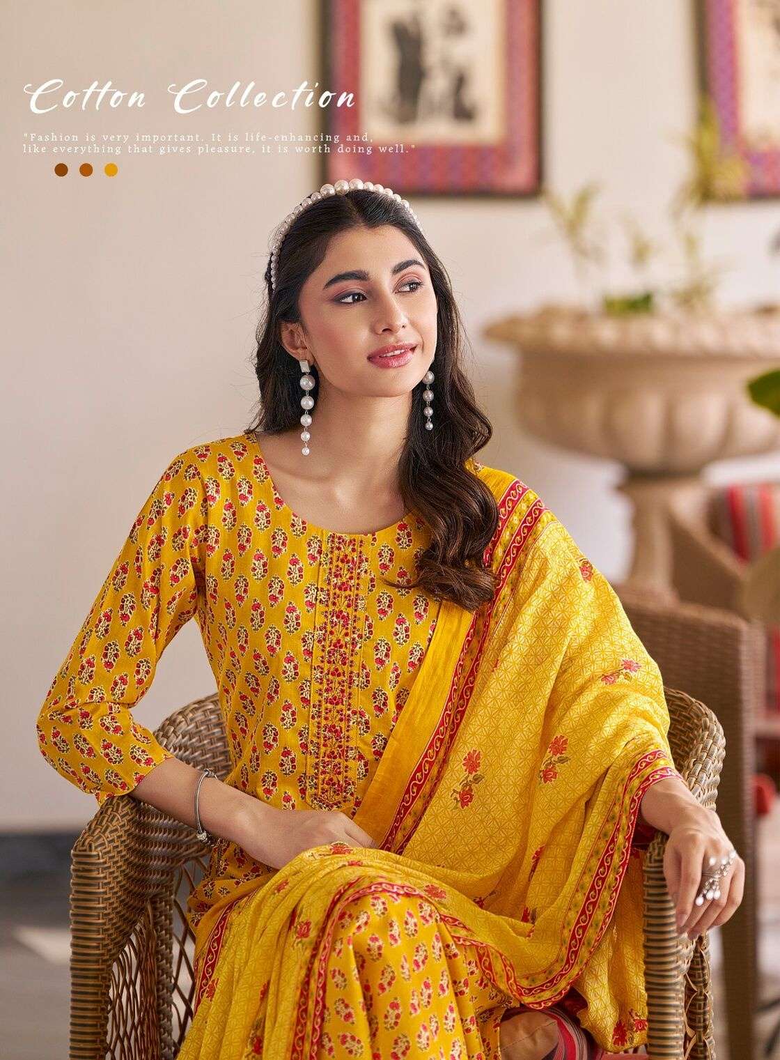 COTTON FAB VOL-5 BY RADHIKA LIFESTYLE IN PURE COTTON PRINT WITH EMBROIDERY WORK 