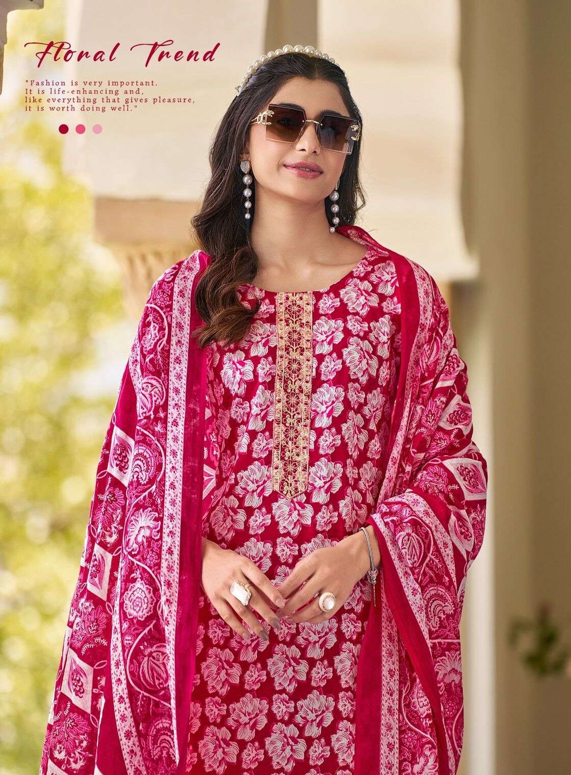 COTTON FAB VOL-5 BY RADHIKA LIFESTYLE IN PURE COTTON PRINT WITH EMBROIDERY WORK 