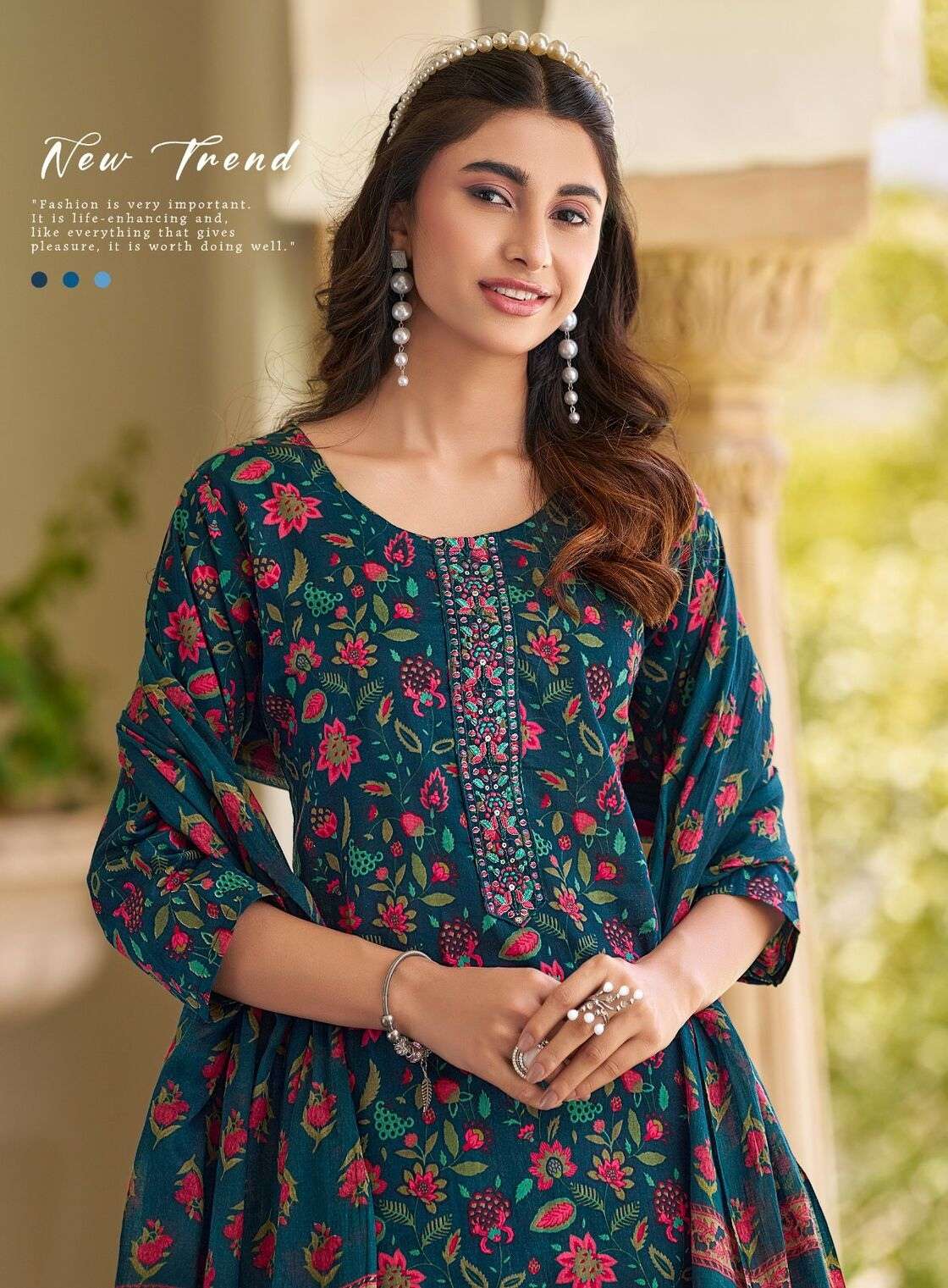 COTTON FAB VOL-5 BY RADHIKA LIFESTYLE IN PURE COTTON PRINT WITH EMBROIDERY WORK 
