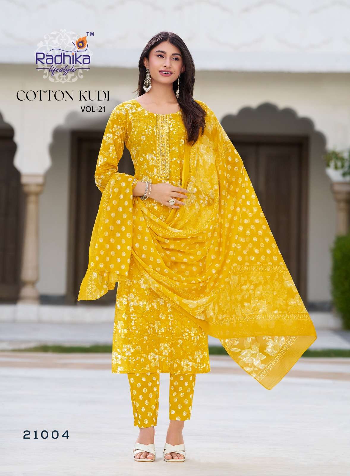 COTTON KUDI VOL-21 BY RADHIKA LIFE STYLE IN PURE COTTON KURTI WITH PANT& DUPPATTA