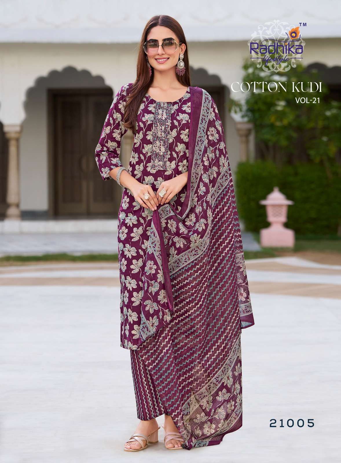 COTTON KUDI VOL-21 BY RADHIKA LIFE STYLE IN PURE COTTON KURTI WITH PANT& DUPPATTA