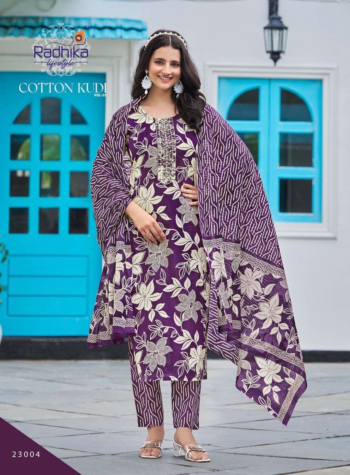 COTTON KUDI VOL-22 BY RADHIKA LIFE STYLE IN PURE COTTON KURTI WITH PANT& DUPPATTA