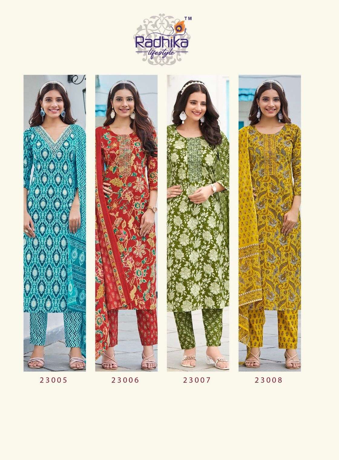 COTTON KUDI VOL-22 BY RADHIKA LIFE STYLE IN PURE COTTON KURTI WITH PANT& DUPPATTA