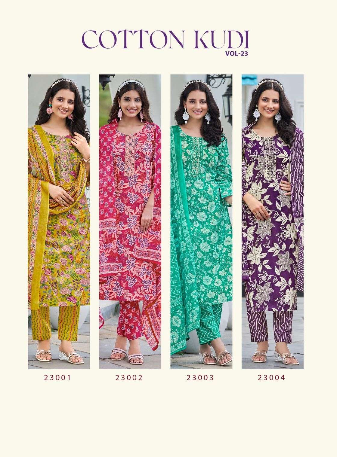 COTTON KUDI VOL-22 BY RADHIKA LIFE STYLE IN PURE COTTON KURTI WITH PANT& DUPPATTA
