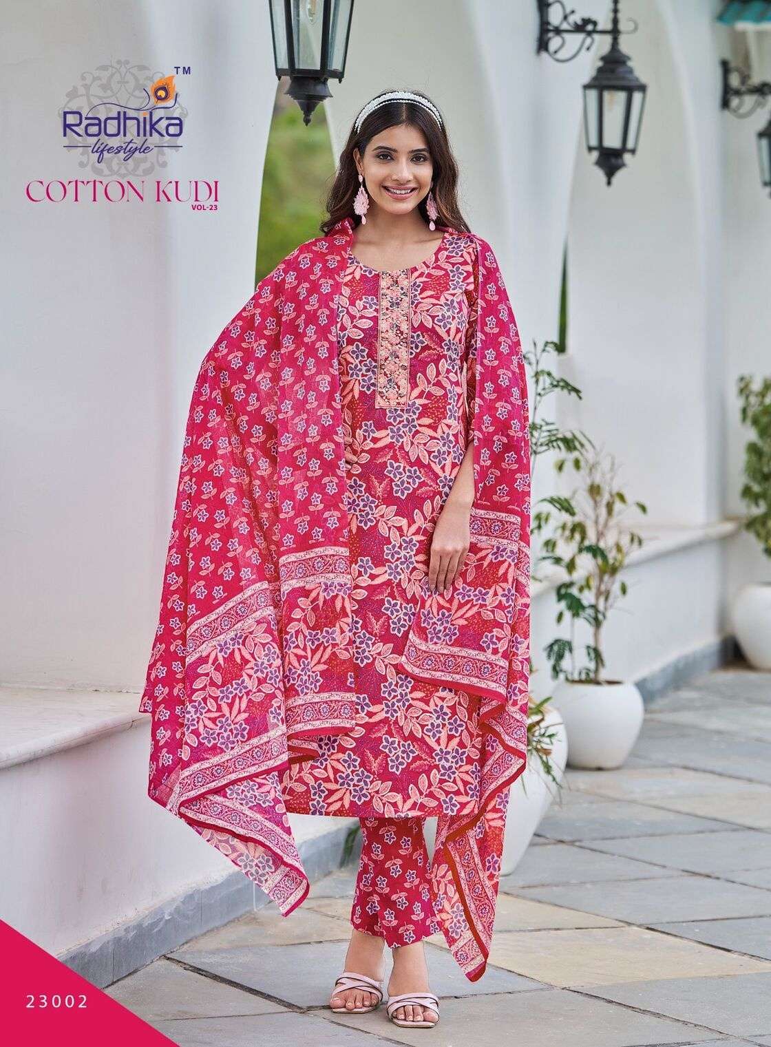 COTTON KUDI VOL-22 BY RADHIKA LIFE STYLE IN PURE COTTON KURTI WITH PANT& DUPPATTA