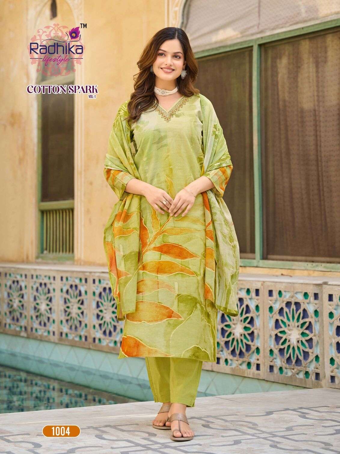 COTTON SPARK VOL-1 BY RADHIKA LIFE STYLE IN HEAVY COTTON PLACEMENT PRINT WITH  HANDWORK