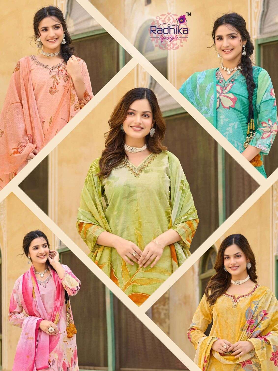 COTTON SPARK VOL-1 BY RADHIKA LIFE STYLE IN HEAVY COTTON PLACEMENT PRINT WITH  HANDWORK
