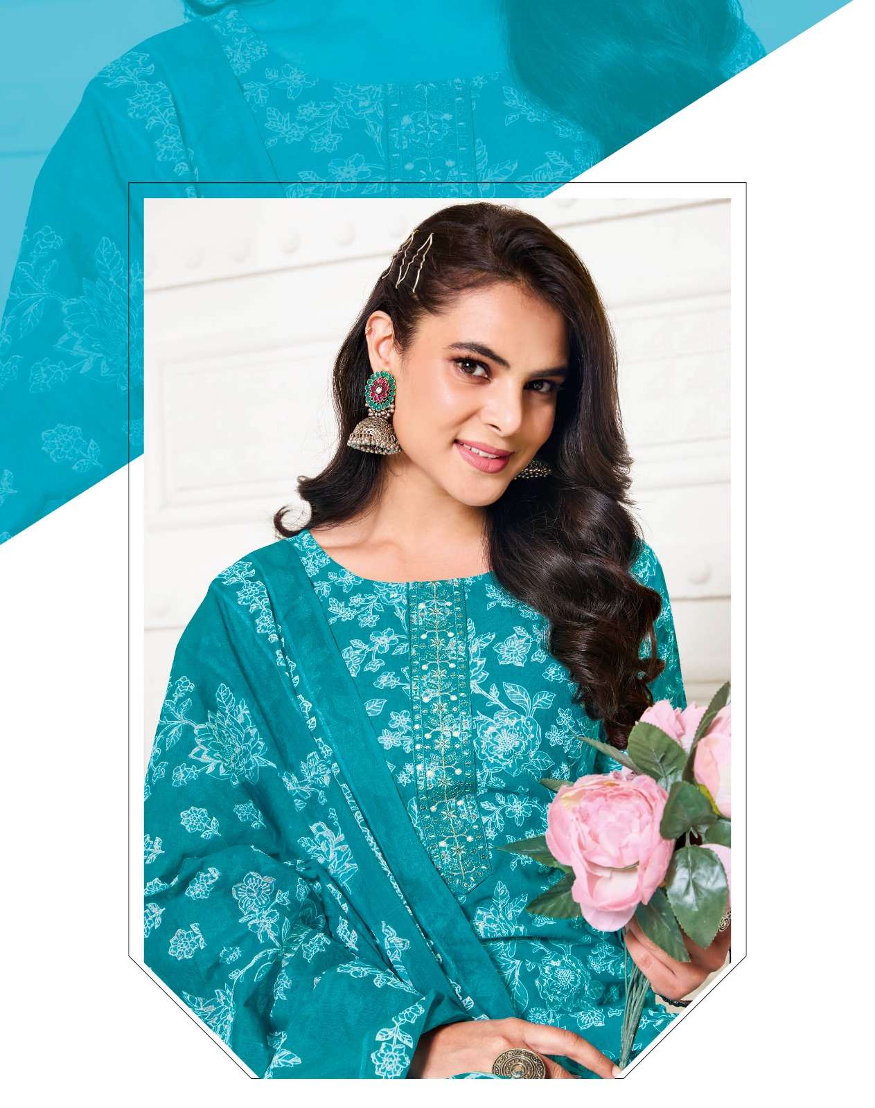 COTTON TRENDY VOL-2 BY RADHIKA LIFE STYLE IN PURE COTTON PRINT WITH EMBROIDERY WORK