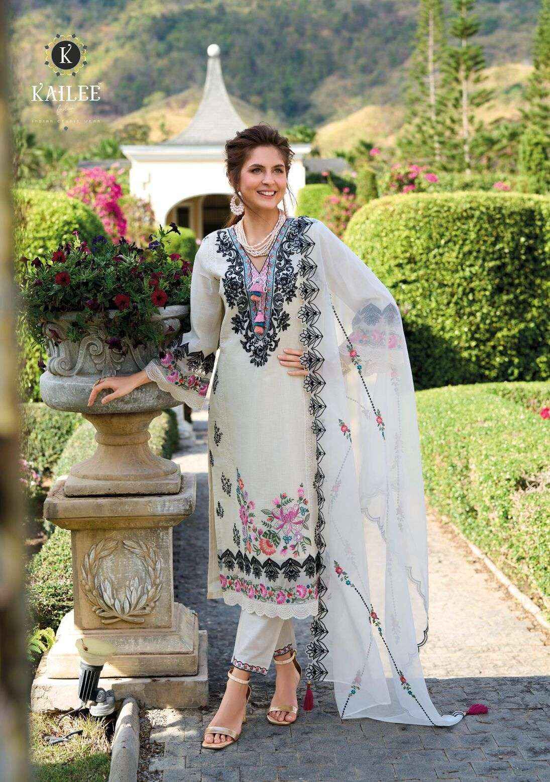 CRESSA BY KAILEE FASHION IN PURE COTTON DESGINER FANCY THERD HAND WORK 