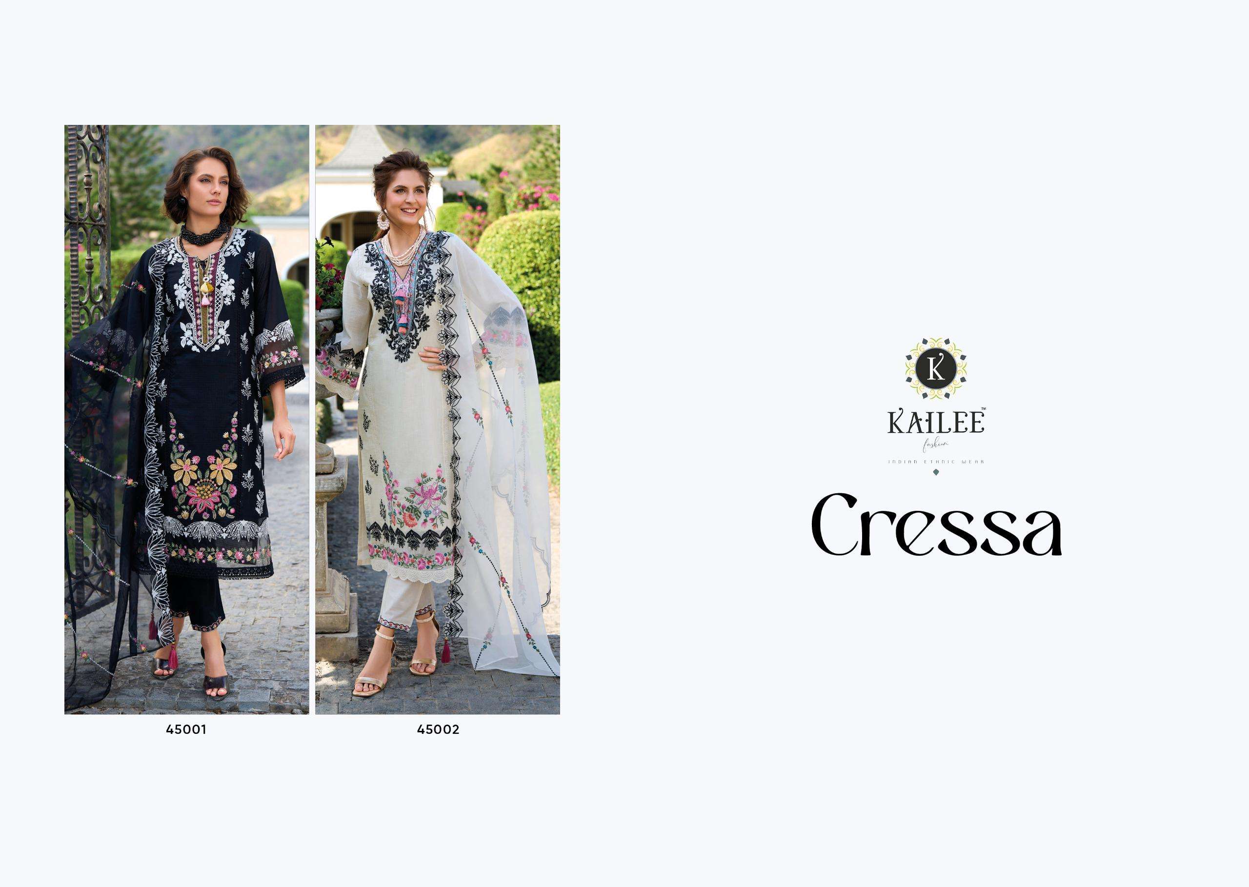 CRESSA BY KAILEE FASHION IN PURE COTTON DESGINER FANCY THERD HAND WORK 