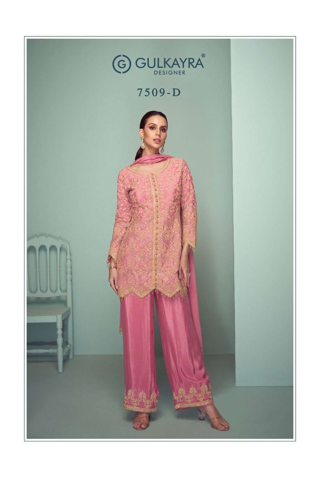 CROWN PLATINUM BY GULKAYRA DESIGNER IN REAL CHINON WITH HAND WORK 