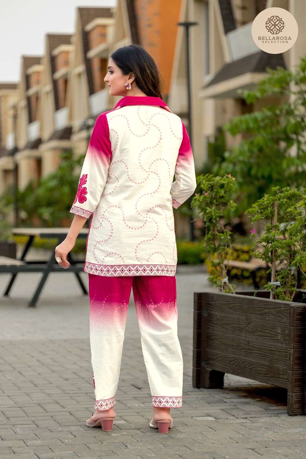 D.NO :- 101 TO 105 BY BELLROSA IN COTTON CO-ORD SET WITH HANDWORK 