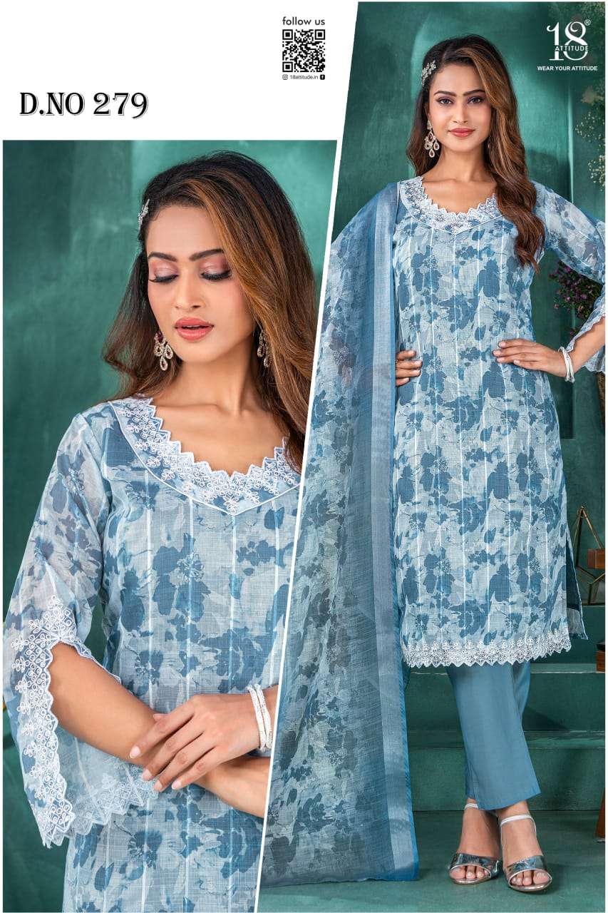D.NO :- 279 BY 18 ATTITUDE IN HEAVY COTTON PRINT WITH COTTON INNER AND DUPATTA 