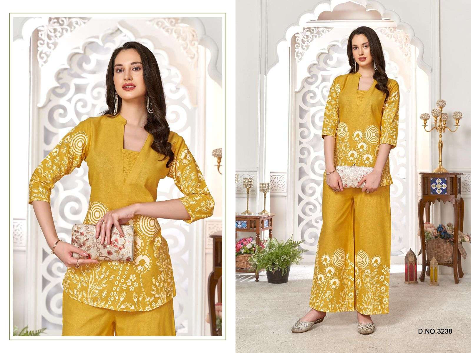 D.NO :- 3234 To 3239 BY LADIES FLAVOUR IN CAMRIC COTTON WITH EMBROIDERY WORK 