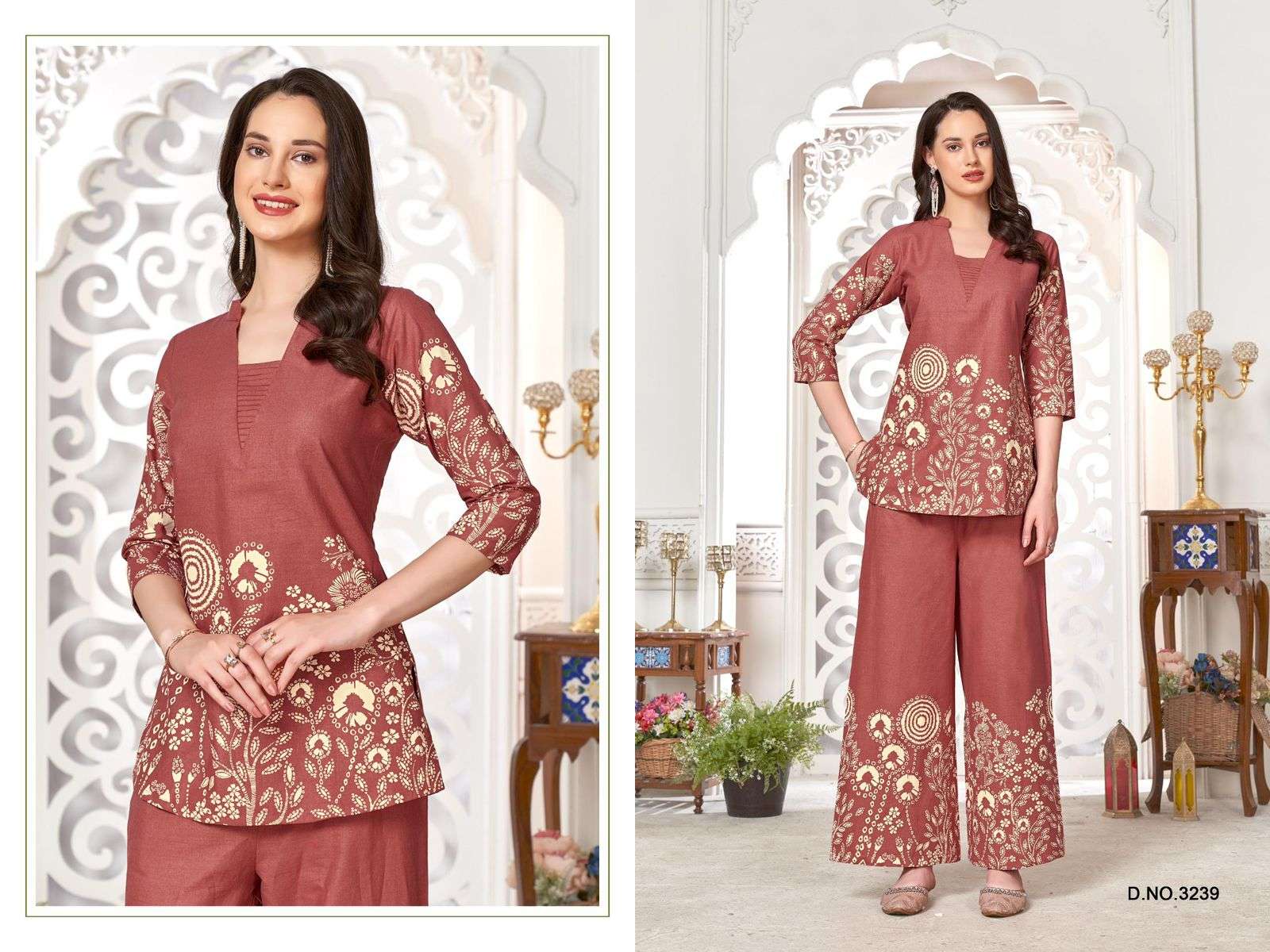 D.NO :- 3234 To 3239 BY LADIES FLAVOUR IN CAMRIC COTTON WITH EMBROIDERY WORK 