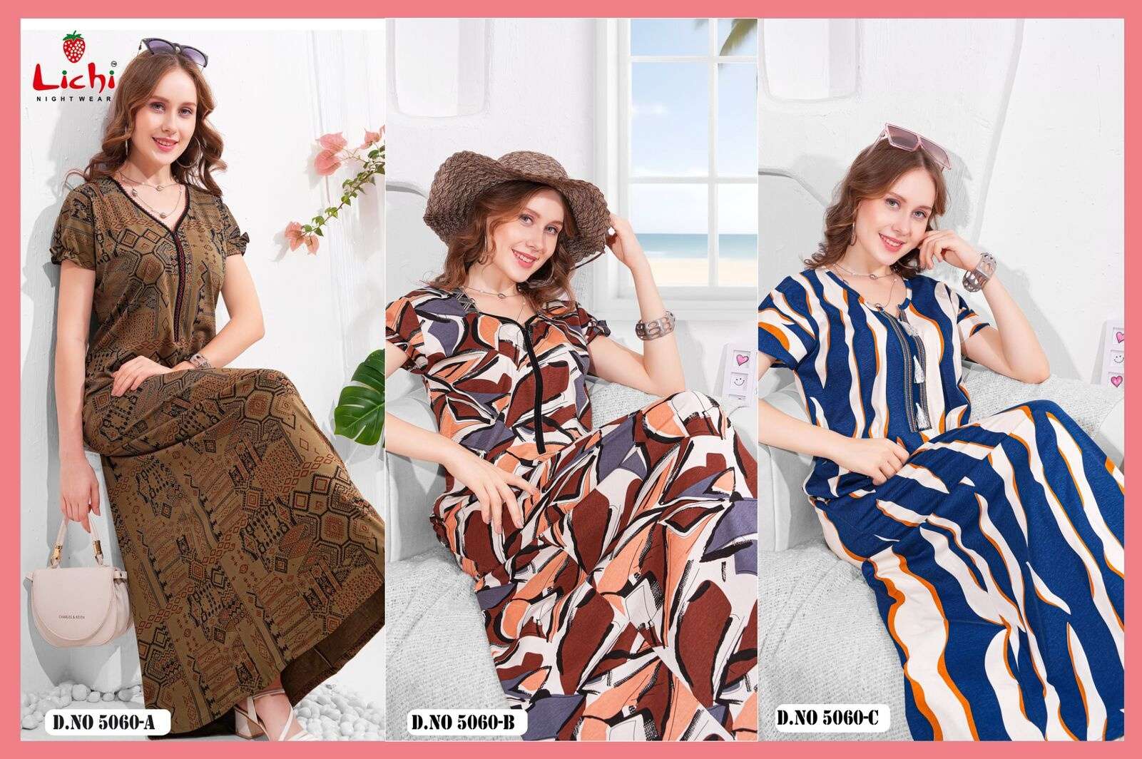 D.NO:- 5060 BY LICHI IN HOSIERY FABRIC NIGHT WEAR WHOLESALE CATALOG 