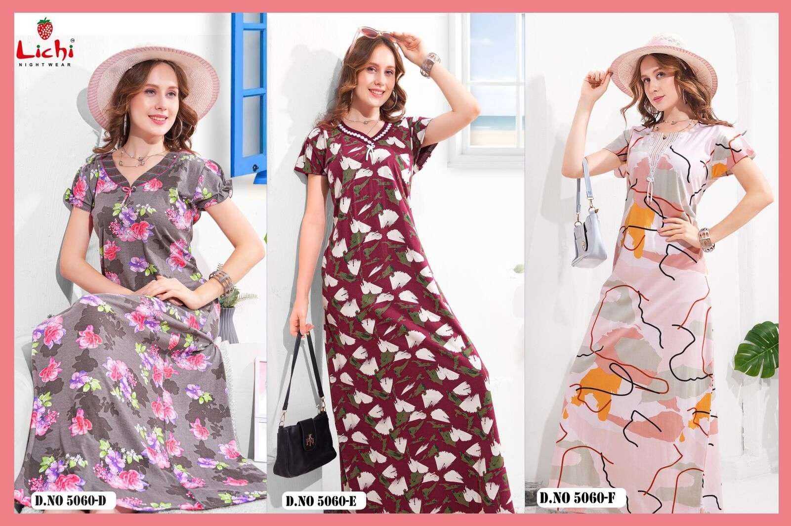 D.NO:- 5060 BY LICHI IN HOSIERY FABRIC NIGHT WEAR WHOLESALE CATALOG 