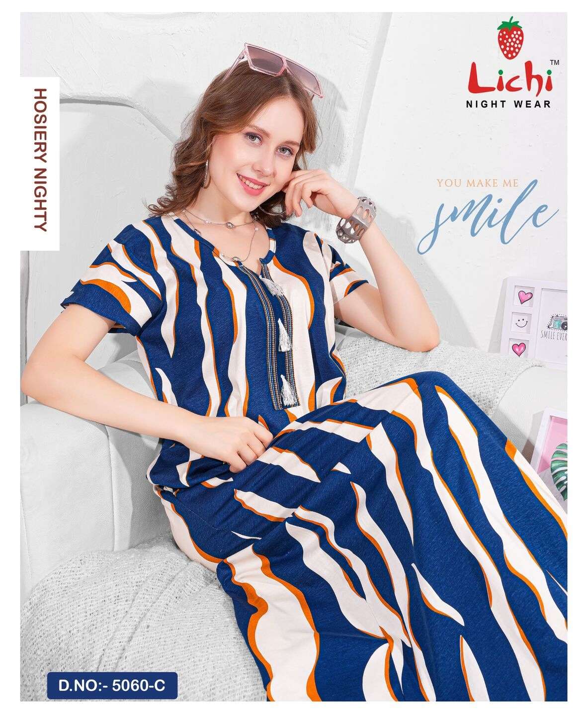 D.NO:- 5060 BY LICHI IN HOSIERY FABRIC NIGHT WEAR WHOLESALE CATALOG 