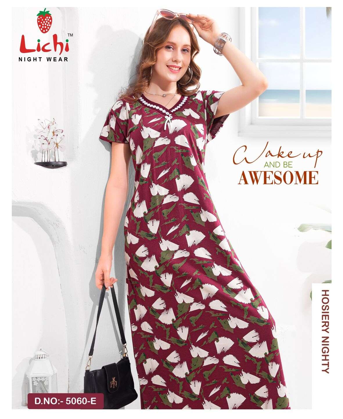 D.NO:- 5060 BY LICHI IN HOSIERY FABRIC NIGHT WEAR WHOLESALE CATALOG 