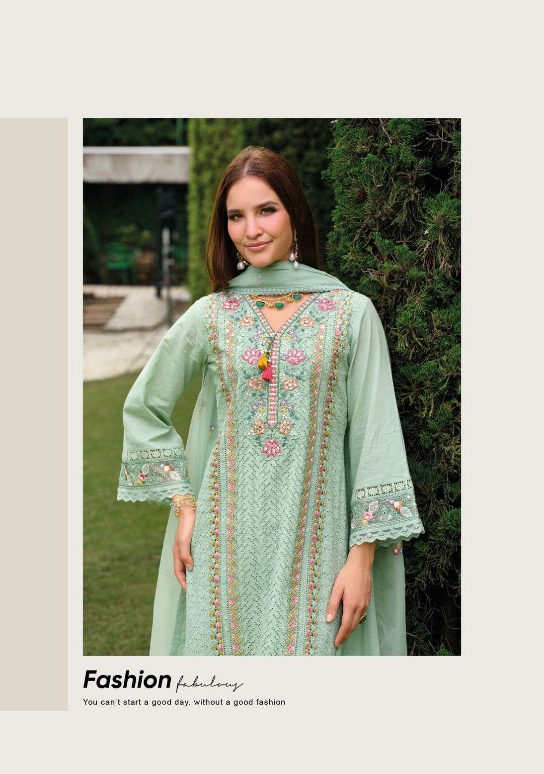 GULZAR BY KAILEE FASHION IN PURE COTTON WITH DESGINER FANCY THERD WORK 