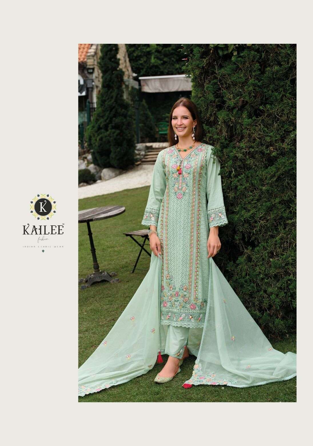 GULZAR BY KAILEE FASHION IN PURE COTTON WITH DESGINER FANCY THERD WORK 