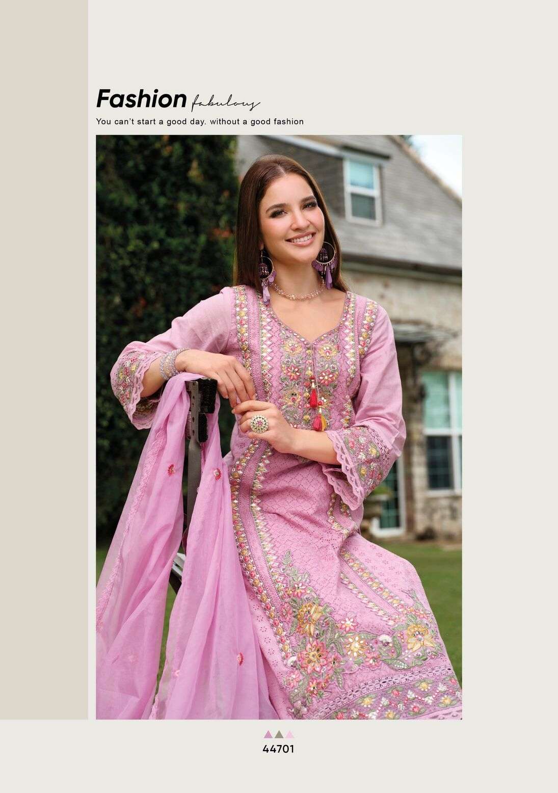 GULZAR BY KAILEE FASHION IN PURE COTTON WITH DESGINER FANCY THERD WORK 