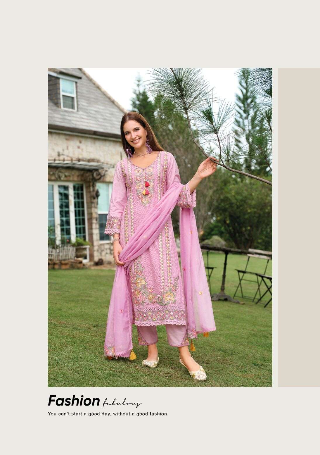GULZAR BY KAILEE FASHION IN PURE COTTON WITH DESGINER FANCY THERD WORK 