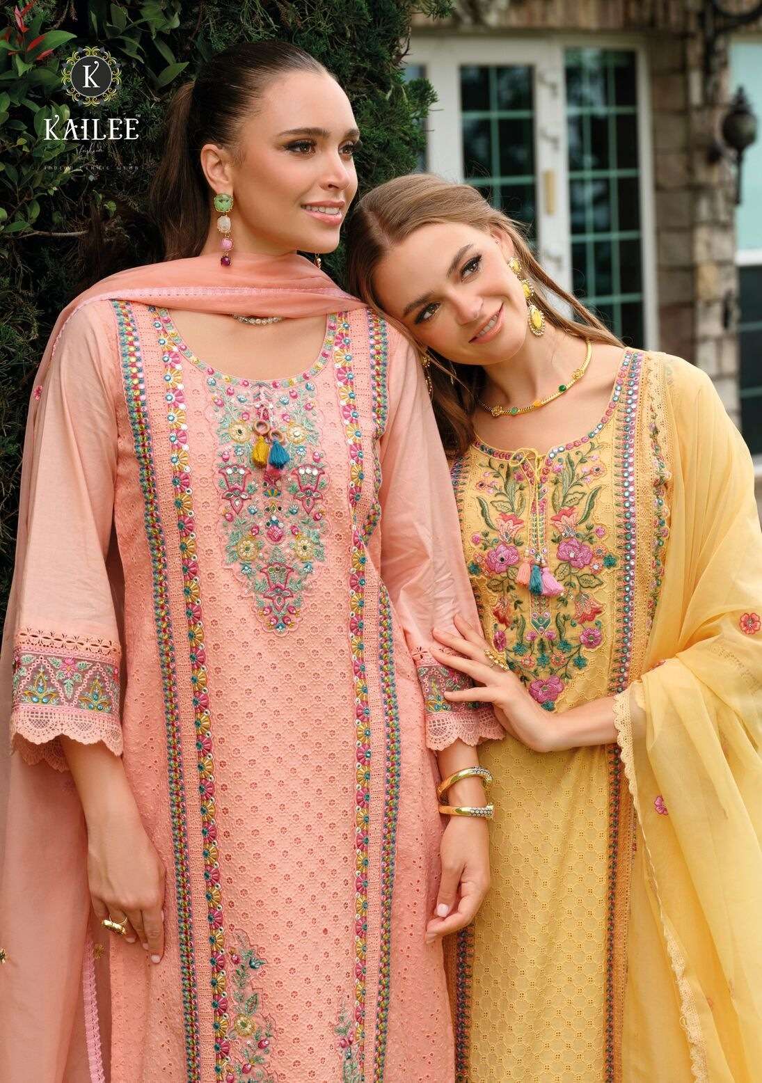 GULZAR BY KAILEE FASHION IN PURE COTTON WITH DESGINER FANCY THERD WORK 