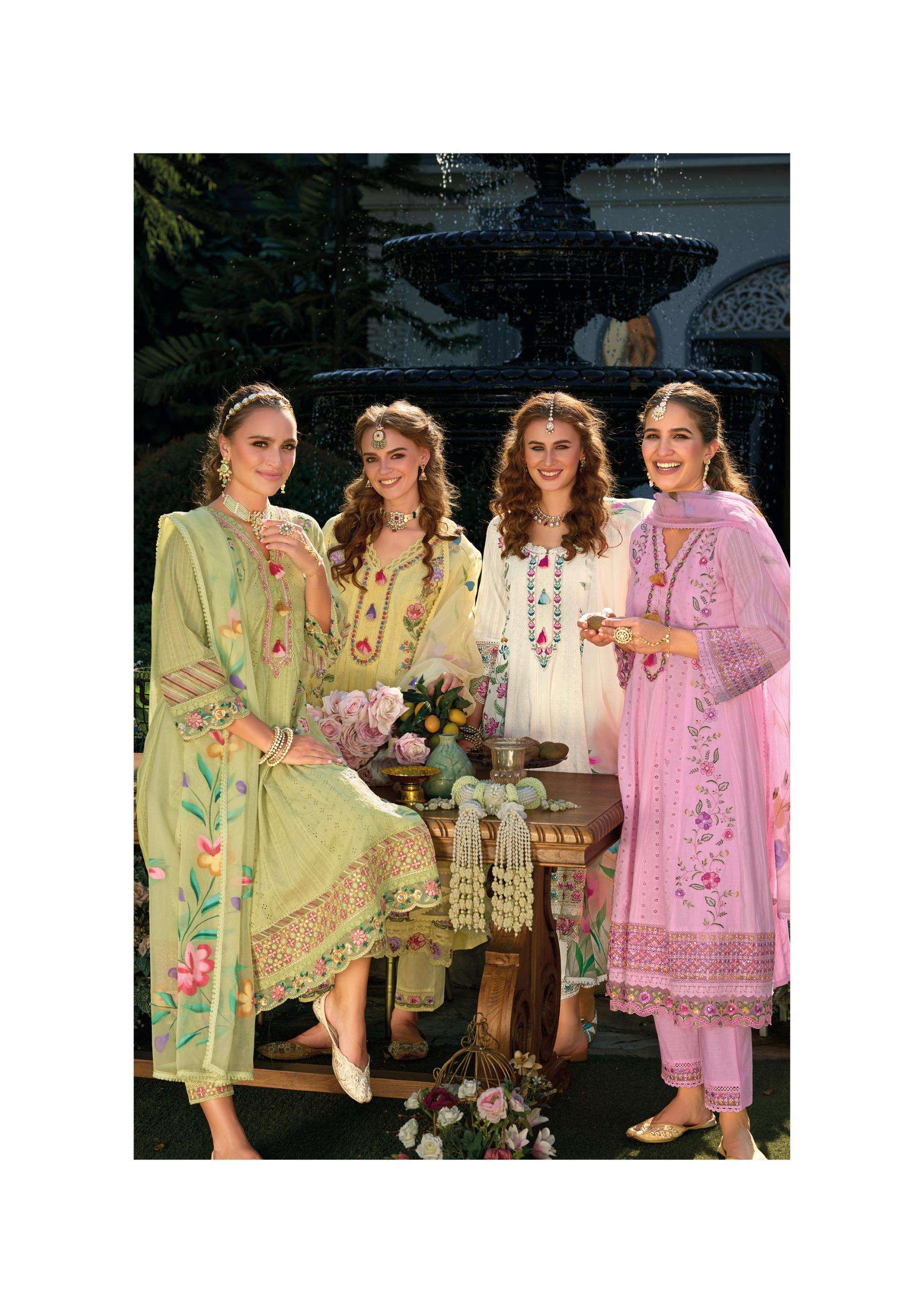 JUGANI BY KAILEE FASHION IN PURE CHIKNAKARI COTTON SHIFALI WITH COTTON WORK