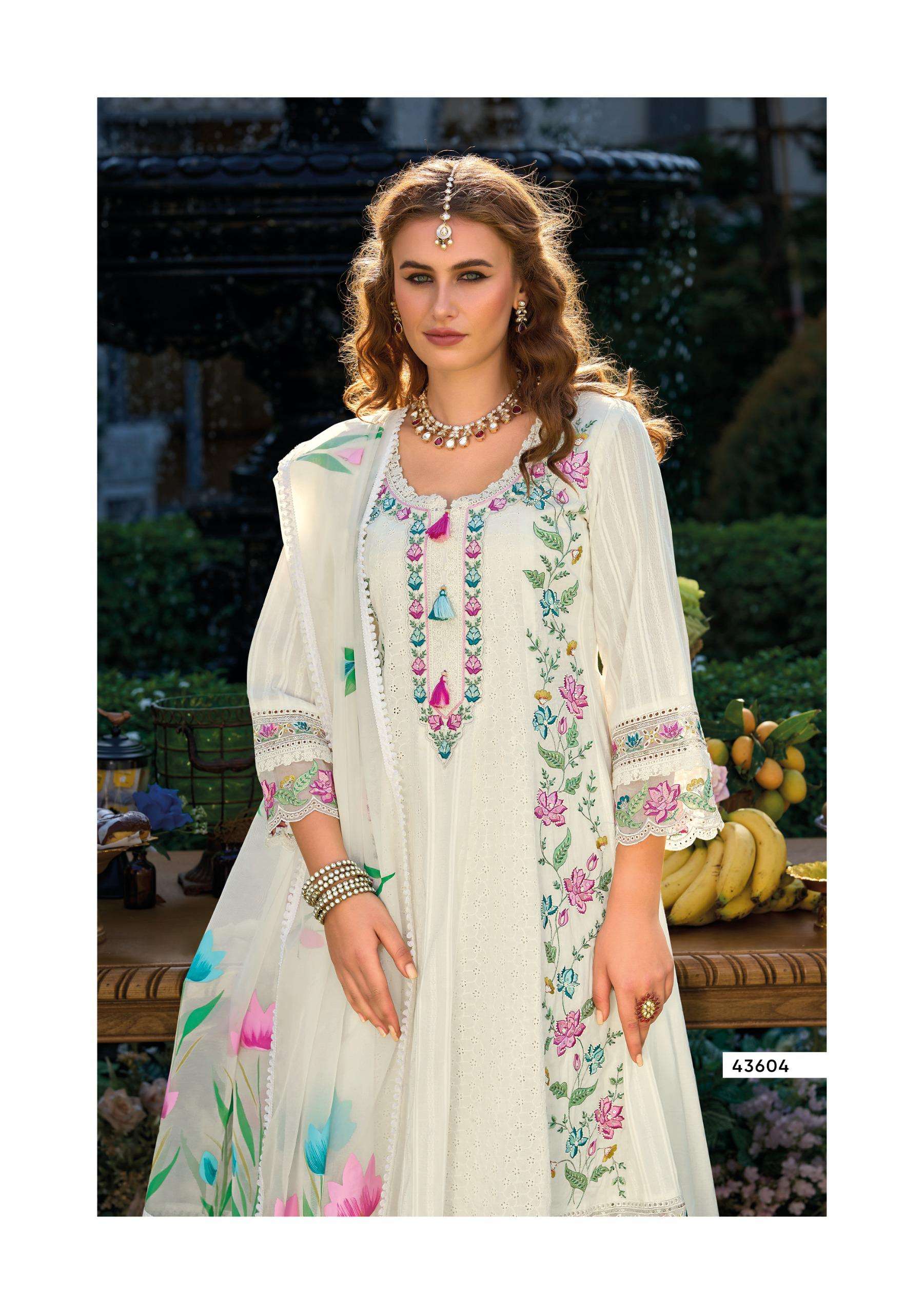 JUGANI BY KAILEE FASHION IN PURE CHIKNAKARI COTTON SHIFALI WITH COTTON WORK