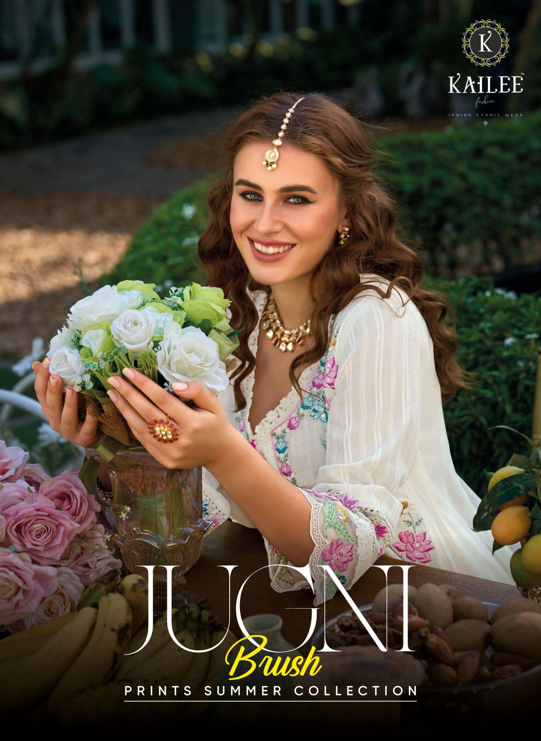 JUGANI BY KAILEE FASHION IN PURE CHIKNAKARI COTTON SHIFALI WITH COTTON WORK