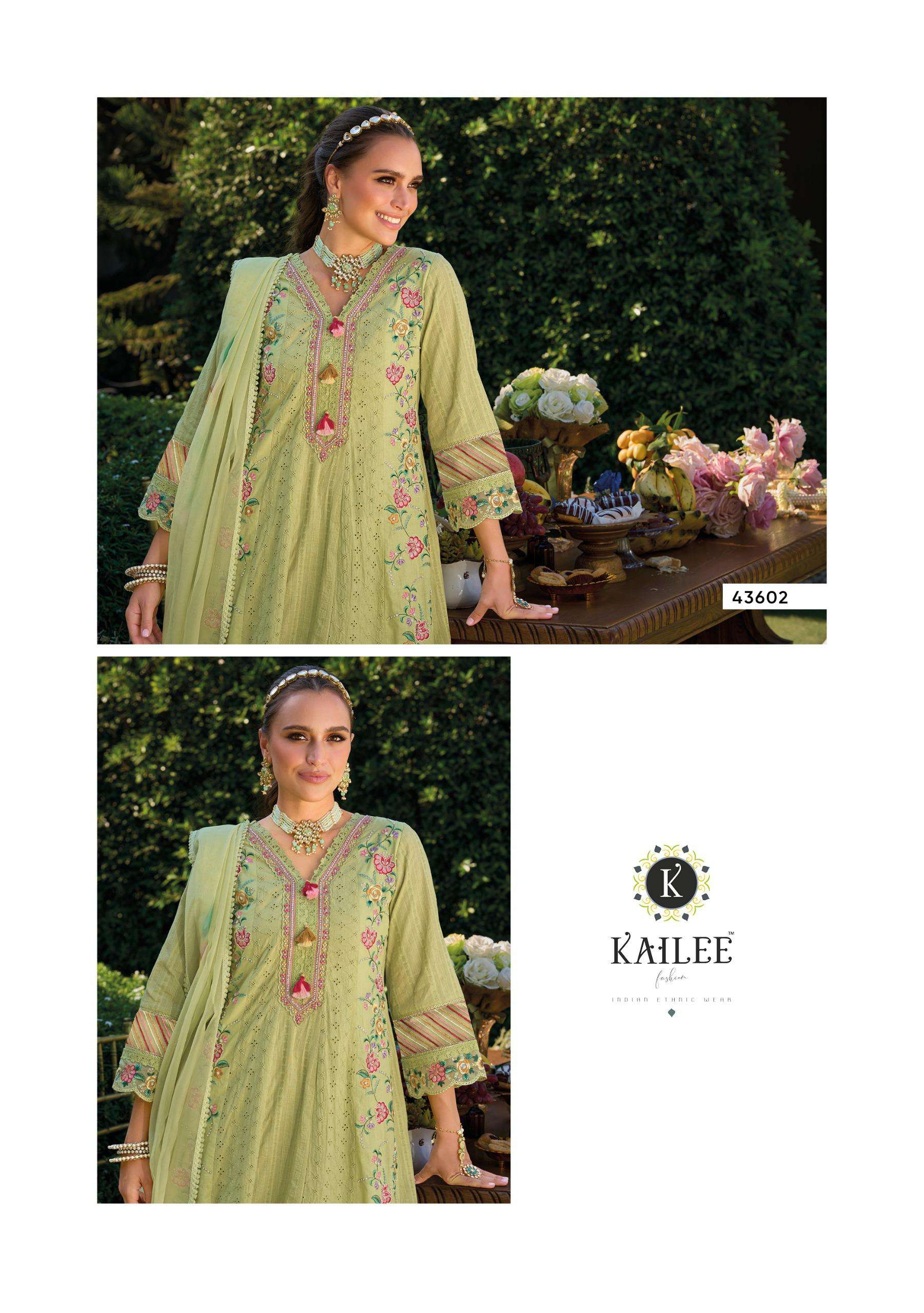 JUGANI BY KAILEE FASHION IN PURE CHIKNAKARI COTTON SHIFALI WITH COTTON WORK