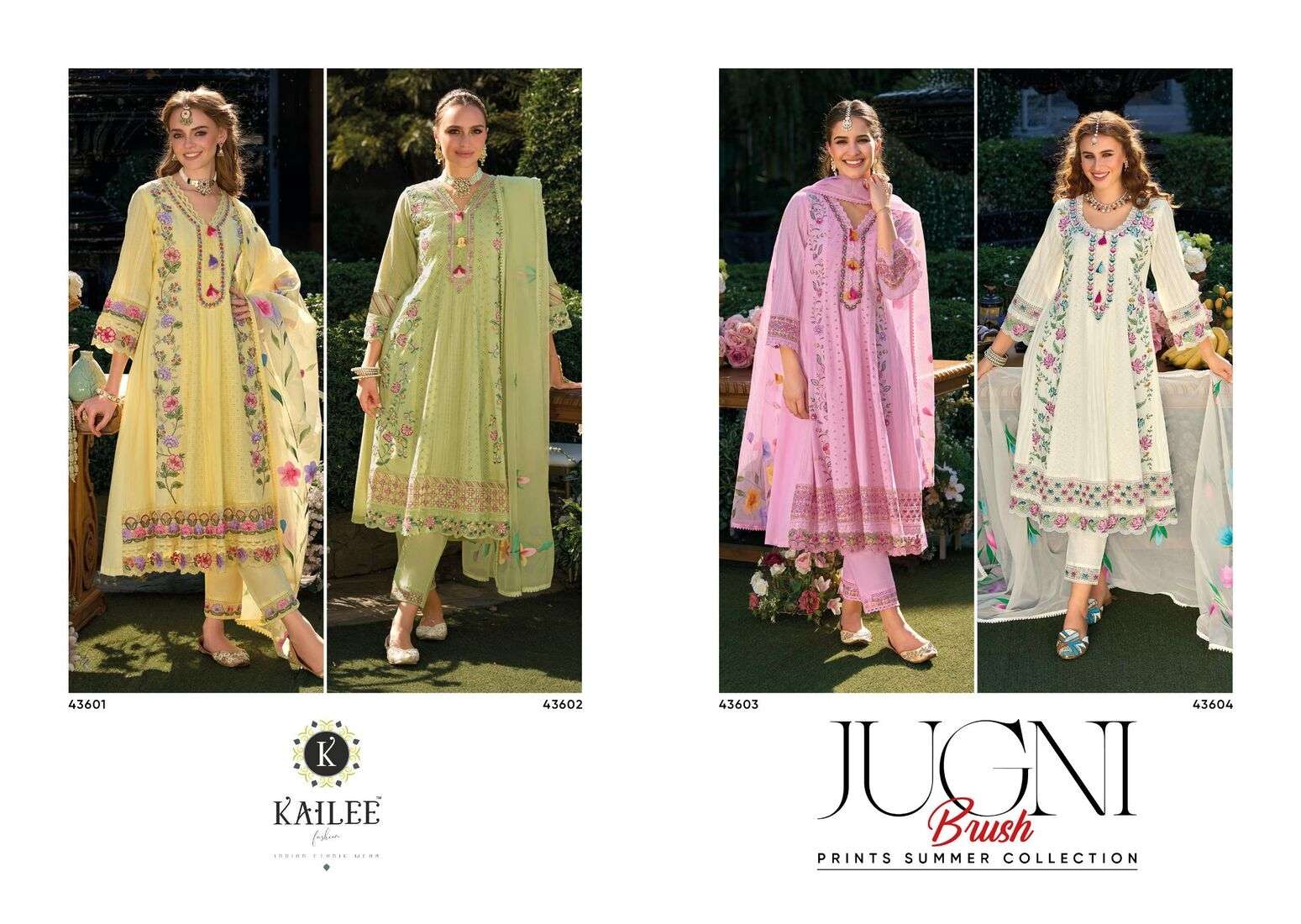 JUGANI BY KAILEE FASHION IN PURE CHIKNAKARI COTTON SHIFALI WITH COTTON WORK